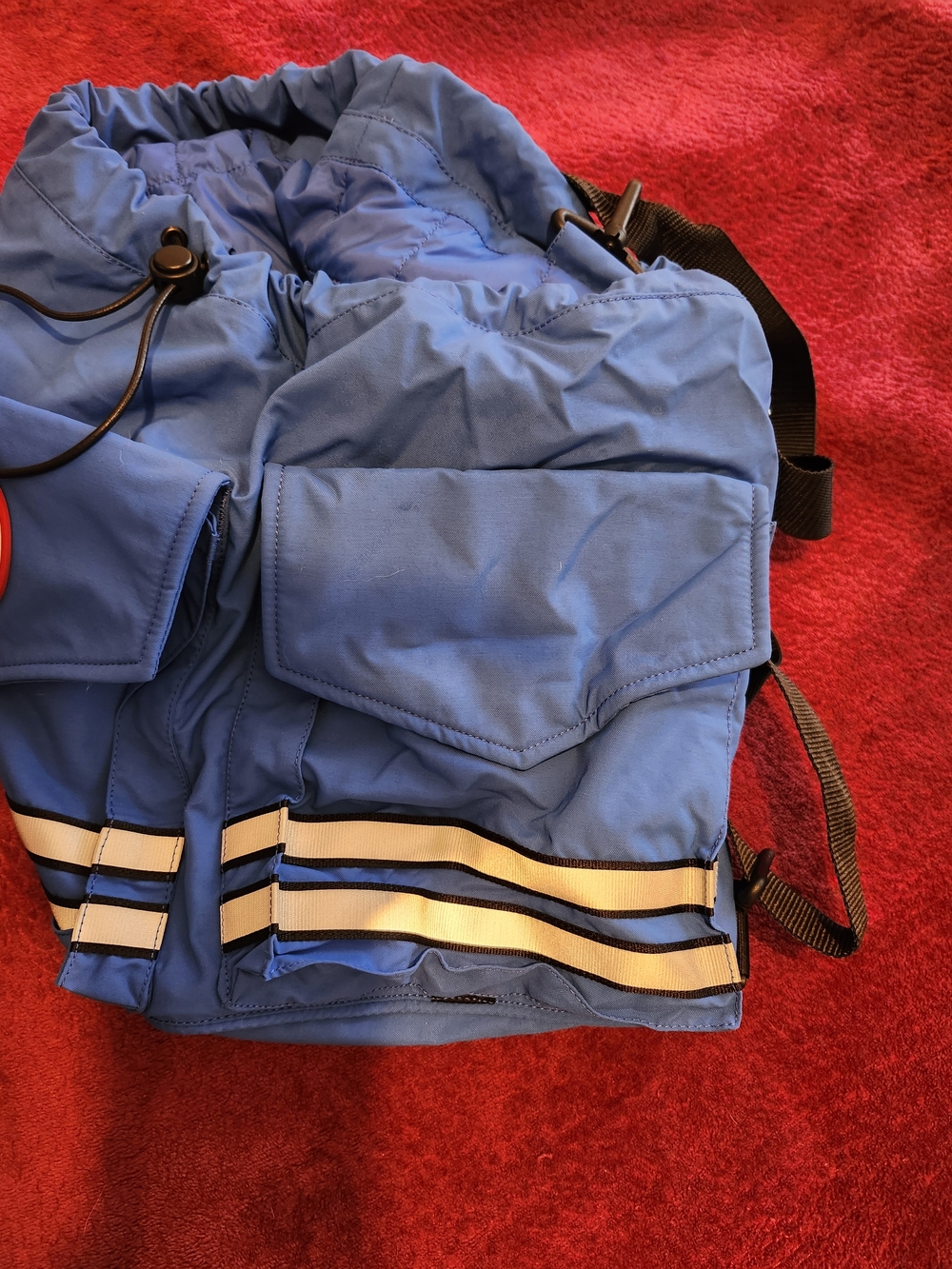 Canada Goose Light Blue Nylon Backpack with Red Logo Patch - Picture 6 of 13